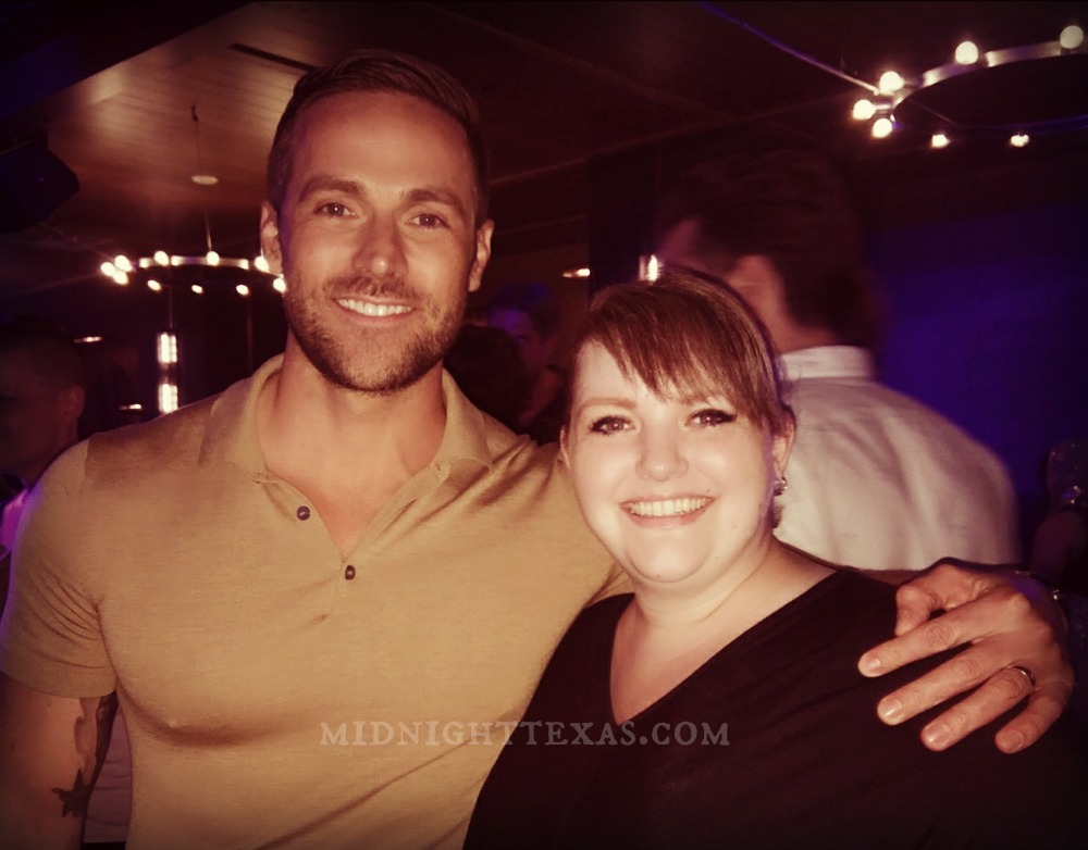 Dylan Bruce and Leah at the Midnight, Texas party